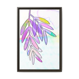 Lilac Palm Canvas, Framed