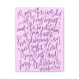 May The Words Of My Mouth Canvas (Pink)