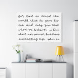 For God So Loved The World Canvas, 1.25"