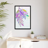 Lilac Palm Canvas, Framed