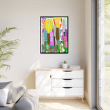 Cattails Canvas, Framed