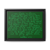 Our Father Canvas (Green), Framed