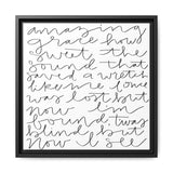 Amazing Grace Canvas, Framed