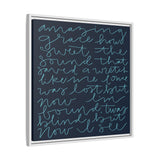 Amazing Grace Canvas (Navy), Framed