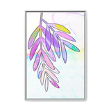 Lilac Palm Canvas, Framed