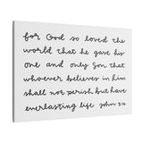 For God So Loved The World Canvas, 0.75"