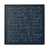 Amazing Grace Canvas (Navy), Framed