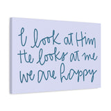He Looks At Me Canvas (Purple)