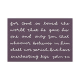 For God So Loved The Loved The World Canvas (Purple)