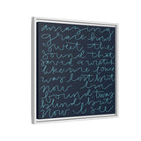 Amazing Grace Canvas (Navy), Framed