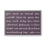 For God So Loved The World Canvas (Purple), Framed