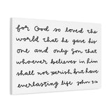 For God So Loved The World Canvas, 1.25"