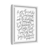 May The Words Of My Mouth Canvas, Framed