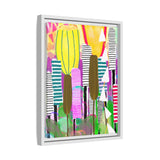 Cattails Canvas, Framed