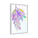 Lilac Palm Canvas, Framed