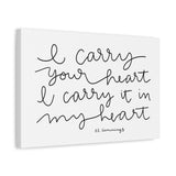 I Carry Your Heart Canvas, 1.25"