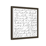 Amazing Grace Canvas, Framed