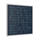 Amazing Grace Canvas (Navy), Framed