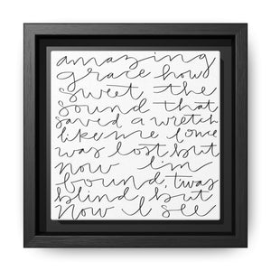 Amazing Grace Canvas, Framed