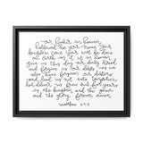 Our Father Canvas, Framed