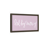 Led By Mercy Canvas (Purple), Framed