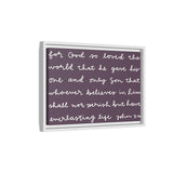 For God So Loved The World Canvas (Purple), Framed