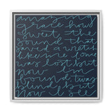 Amazing Grace Canvas (Navy), Framed