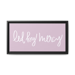 Led By Mercy Canvas (Purple), Framed