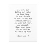 Philippians 4:8 Canvas