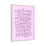 May The Words Of My Mouth Canvas (Pink), Framed