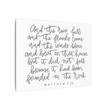 Matthew 7:25 Canvas