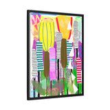 Cattails Canvas, Framed