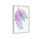 Lilac Palm Canvas, Framed