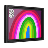 Neon Rainbow Canvas, Framed