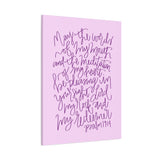 May The Words Of My Mouth Canvas (Pink)