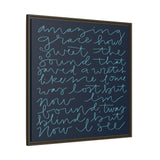 Amazing Grace Canvas (Navy), Framed