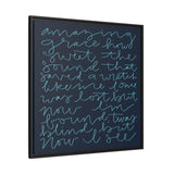 Amazing Grace Canvas (Navy), Framed
