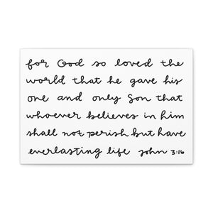 For God So Loved The World Canvas, 1.25"