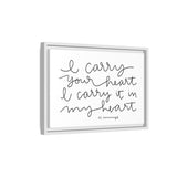 I Carry Your Heart Canvas, Framed