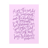 May The Words Of My Mouth Canvas (Pink)