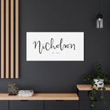 Custom Name + EST. Date Canvas, 1.25"