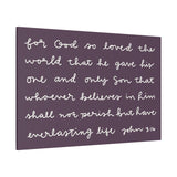 For God So Loved The Loved The World Canvas (Purple)