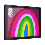 Neon Rainbow Canvas, Framed