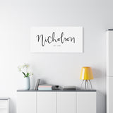 Custom Name + EST. Date Canvas, 1.25"