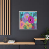 Peonies Canvas, Framed