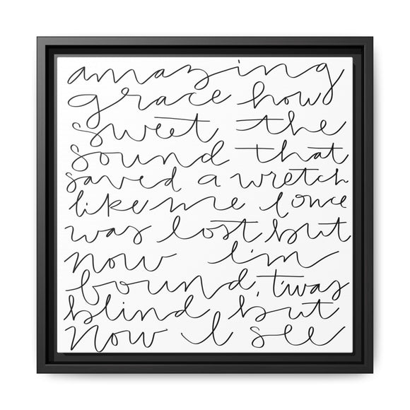 Amazing Grace Canvas, Framed