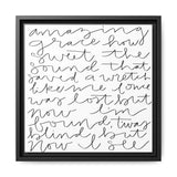 Amazing Grace Canvas, Framed