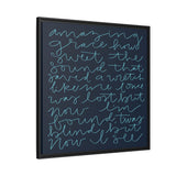 Amazing Grace Canvas (Navy), Framed