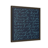 Amazing Grace Canvas (Navy), Framed