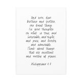 Philippians 4:8 Canvas